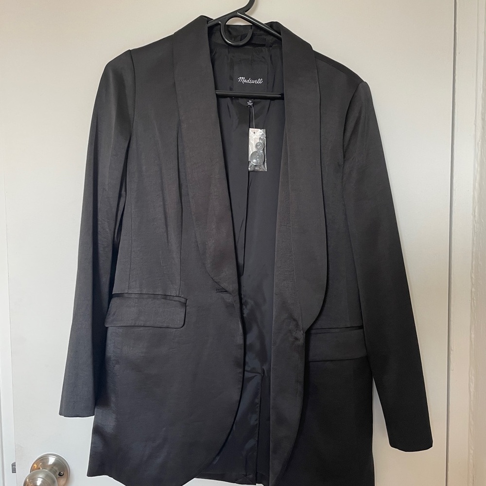 Madewell Satin Oversized Blazer